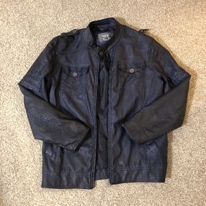 Men’s Navy Leather BKE Jacket